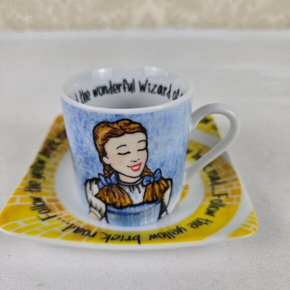 Wizard of Oz Tea Party Set (5) 3 oz Espresso Cups & Saucers Porcelain Orig Box - Picture 11 of 16